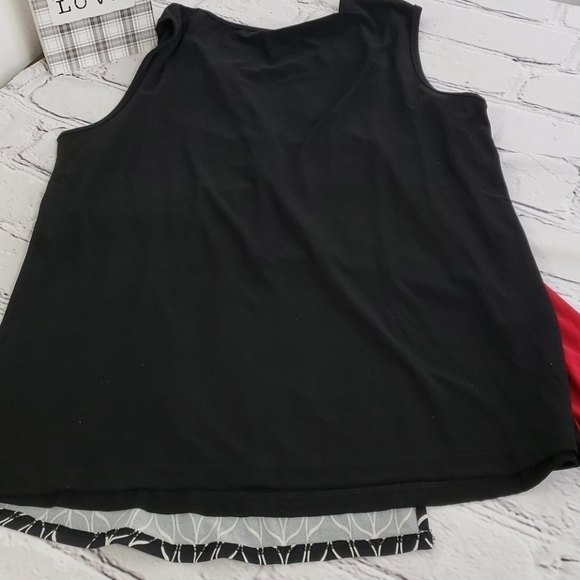 IVY Ridge Tunic Sleevless Black/white/Red M VGUC - Picture 8 of 9